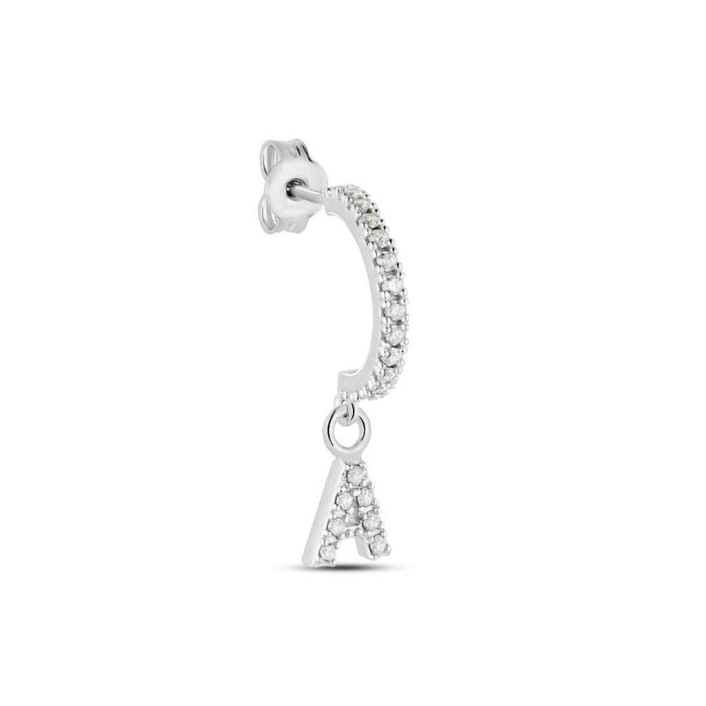 Mono Orecchino A Cerchio Silver Moments Argento Rodiato Cubic Zirconia - Mono Orecchino Donna | Stroili