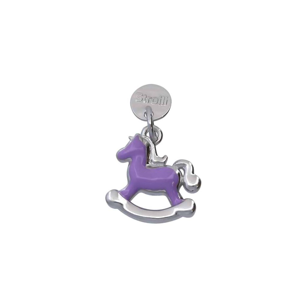 Charm cavallino a dondolo in argento rodiato e smalto - Charms Donna | Stroili