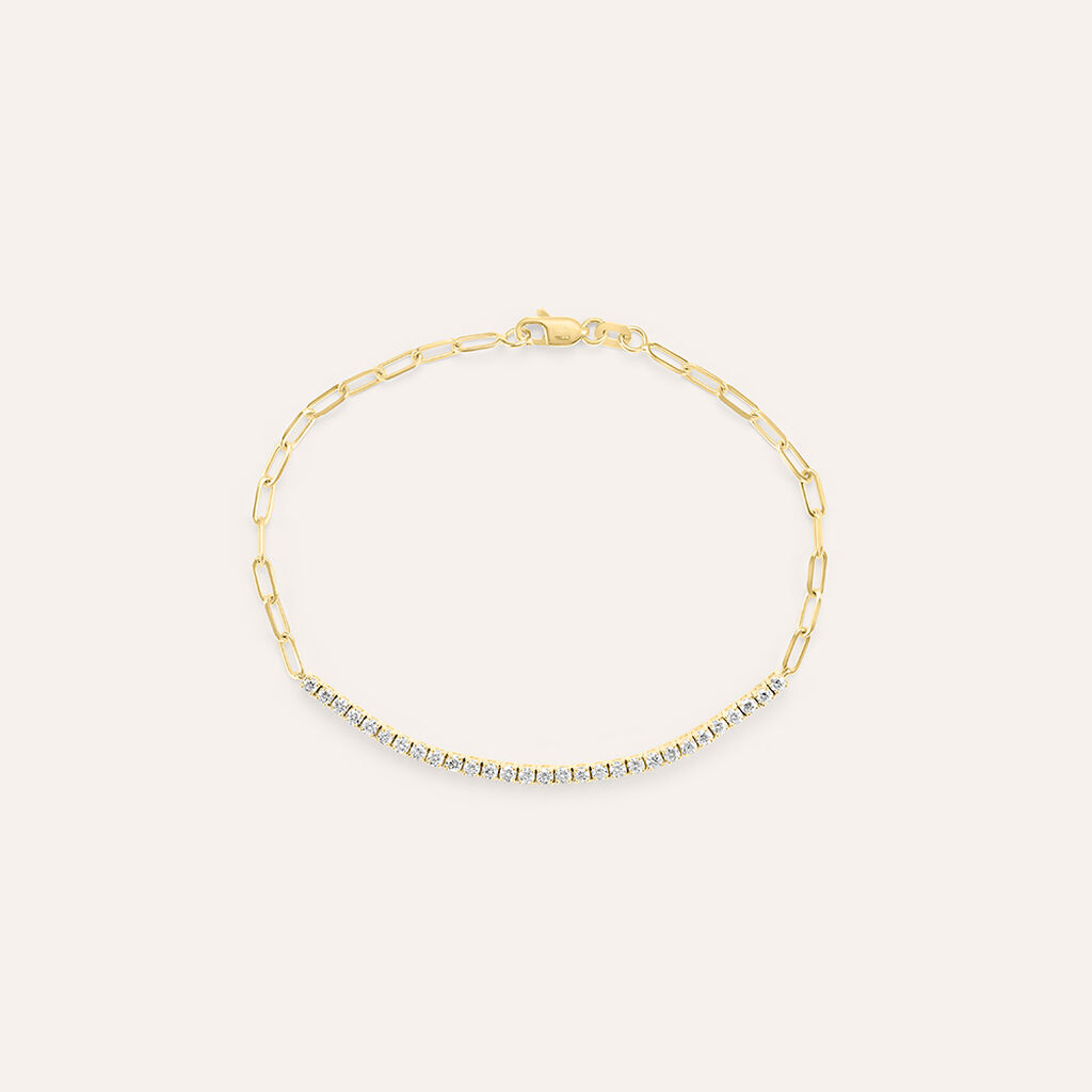 Bracciale Catena Diamade Glam Oro Giallo Diamante Lab-Grown