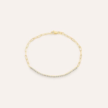 Bracciale Catena Diamade Glam Oro Giallo Diamante Lab-Grown