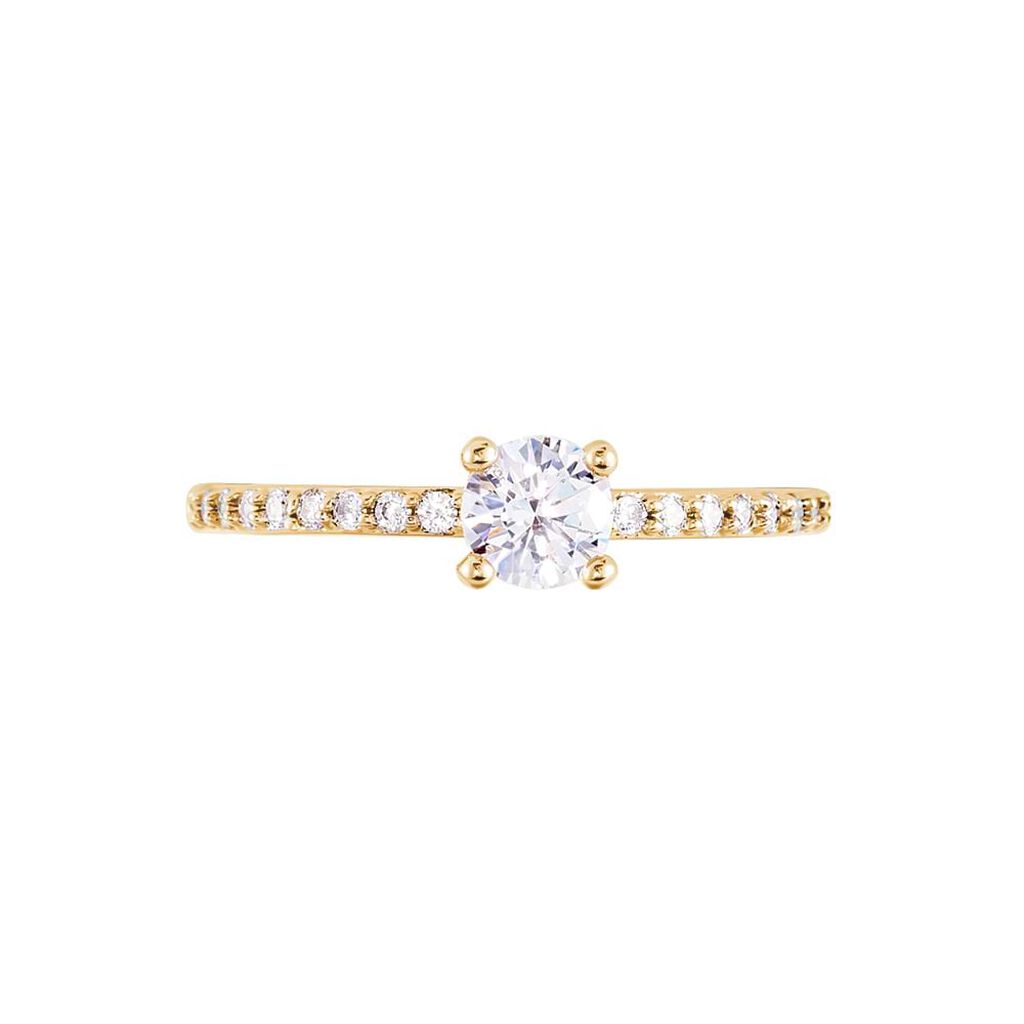Anello Solitario Golden Dream Placcato Oro Giallo Cubic Zirconia - Anelli con Pietre Donna | Stroili