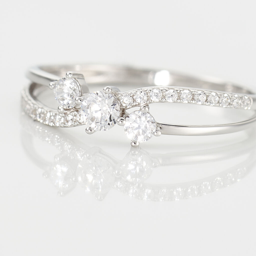 Anello Solitario Claire Oro Bianco Cubic Zirconia