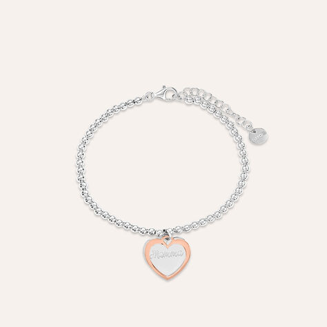 Bracciale Silver Collection Argento Bicolore Bianco / Rosa - Bracciali Love Donna | Stroili