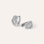 Orecchini A Cerchio Red Carpet Argento Rodiato Cubic Zirconia