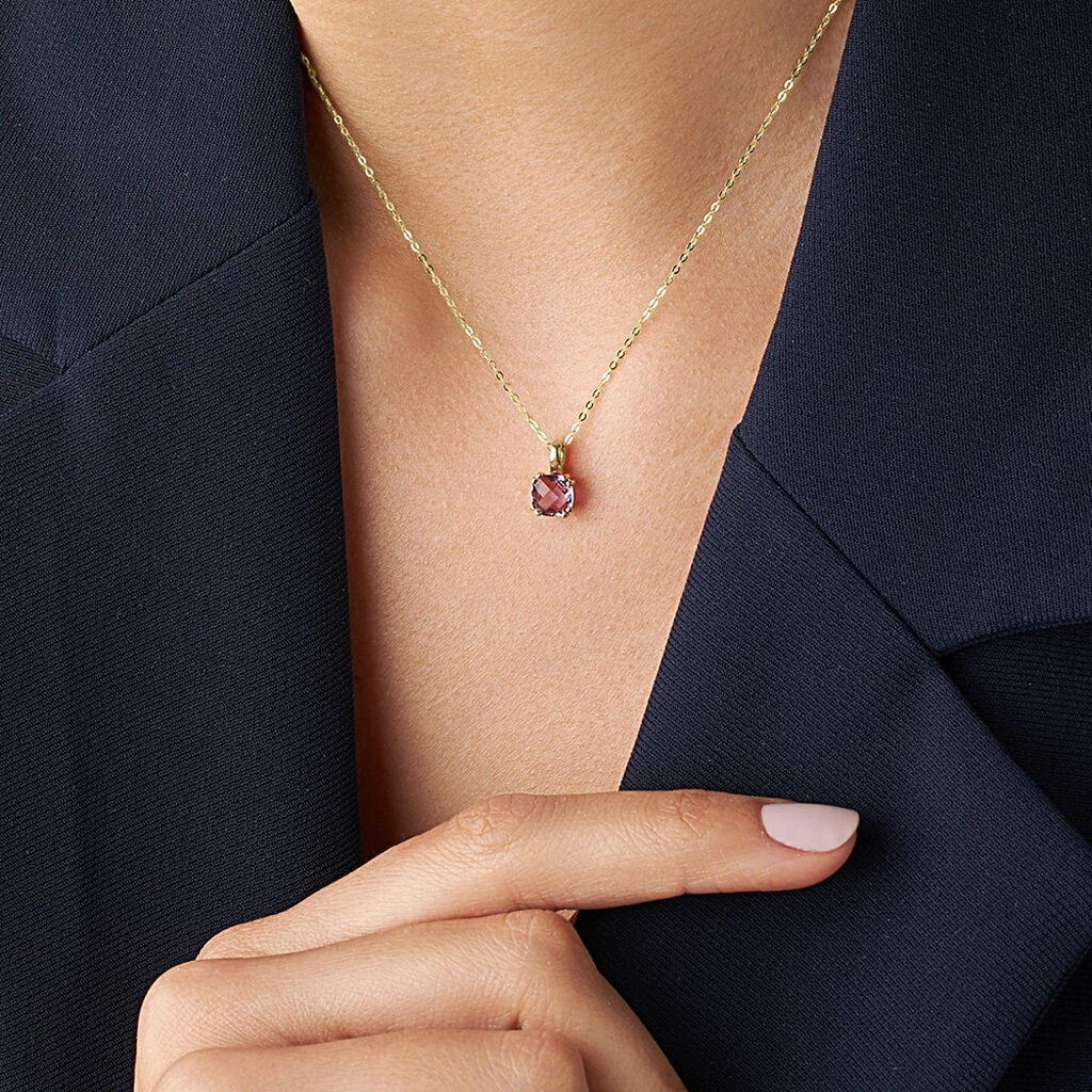 Collana Punto Luce Amélie Oro Giallo Ametista - Collane Punto Luce Donna | Stroili