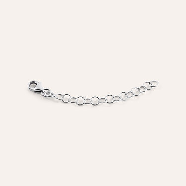 Allungo rolo oro bianco con anello a molla per bracciali e collane 5cm