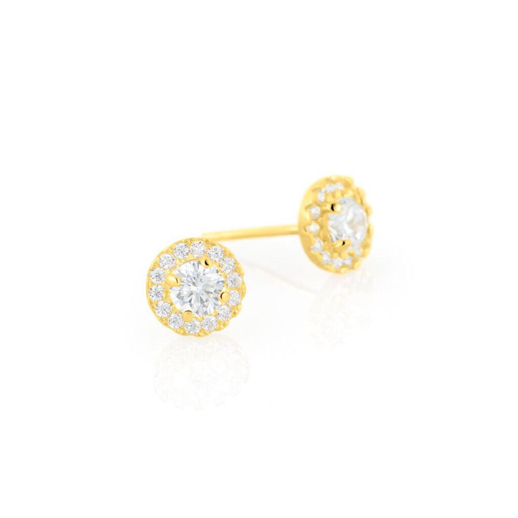 Orecchini Lobo Punto Luce Bon Ton Oro Giallo Cubic Zirconia - Orecchini a Lobo Donna | Stroili