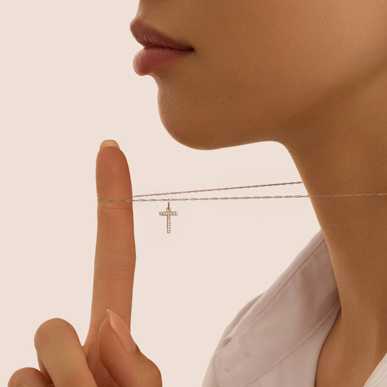 Pendente Poème Oro Bianco Cubic Zirconia - Ciondoli Donna | Stroili