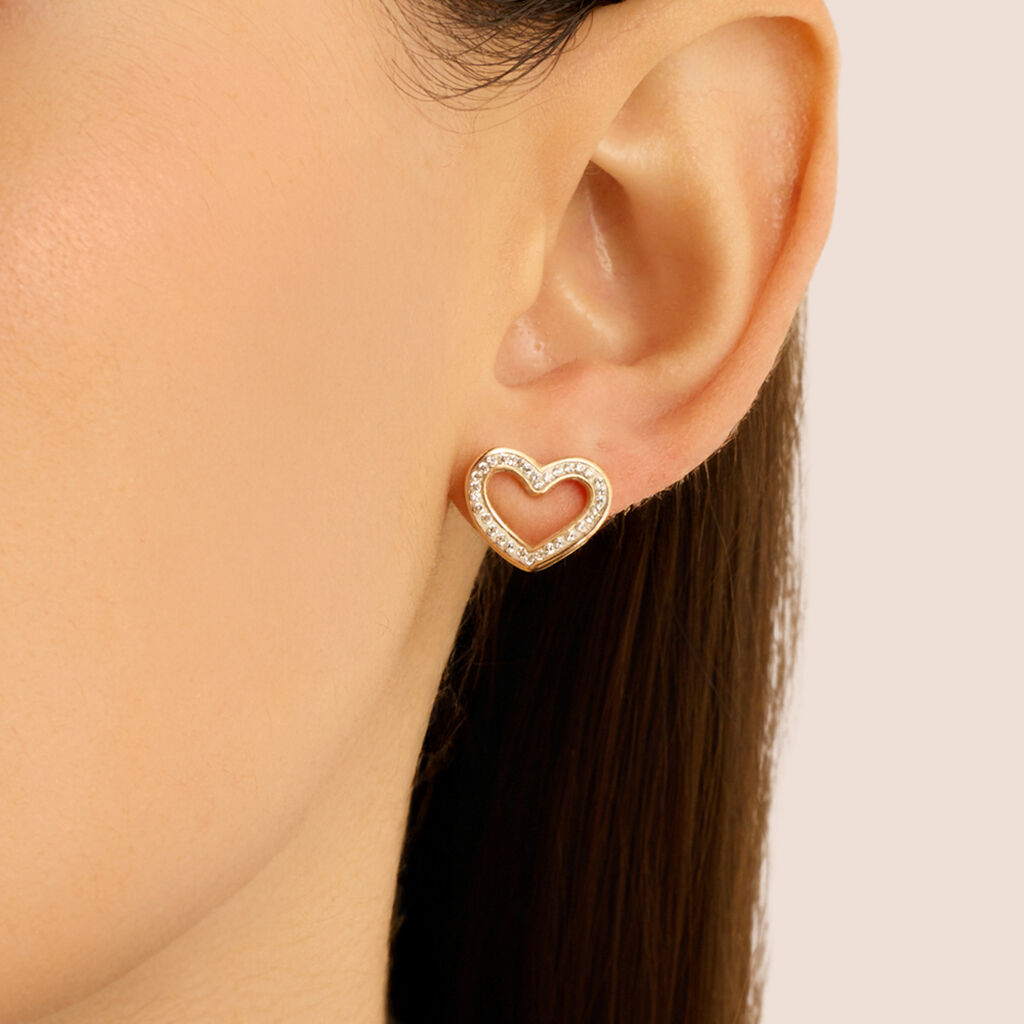 Orecchini Lobo Christelle Oro Giallo Cristallo