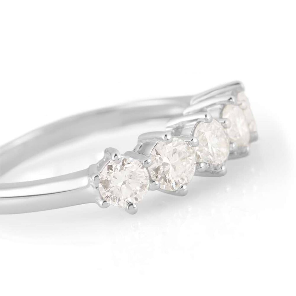 Anello Riviere Firmamenti Oro Bianco Diamante