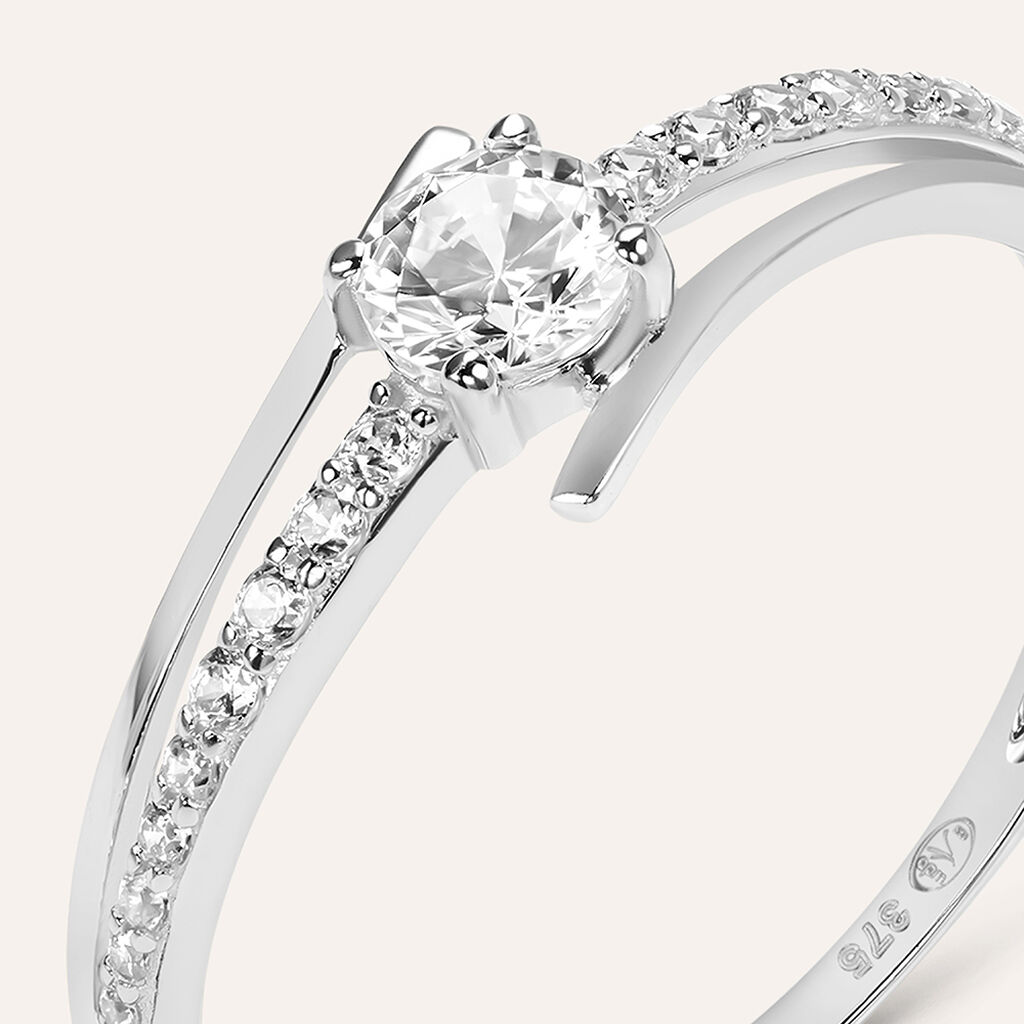 Anello Solitario Claire Oro Bianco Cubic Zirconia