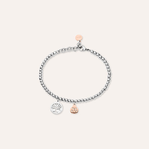 Bracciale Sunrise Acciaio Bicolore Bianco / Rosa Cristallo - Bracciali Donna | Stroili