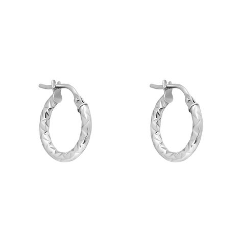 Orecchini A Cerchio Toujours Oro Bianco - Orecchini a Cerchio Donna | Stroili
