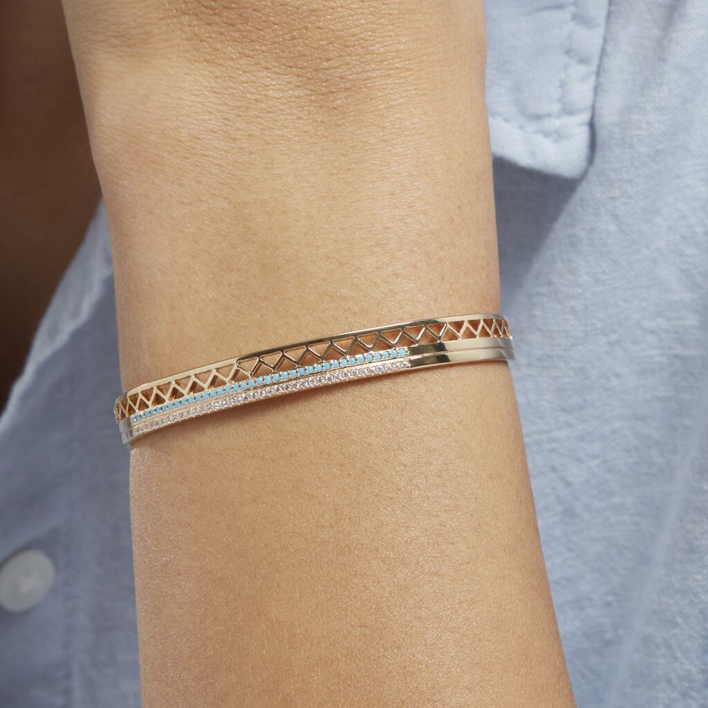 Bangle Golden Dream Placcato Oro Giallo Pietra sintetica Cubic Zirconia - Bracciali Rigidi Donna | Stroili