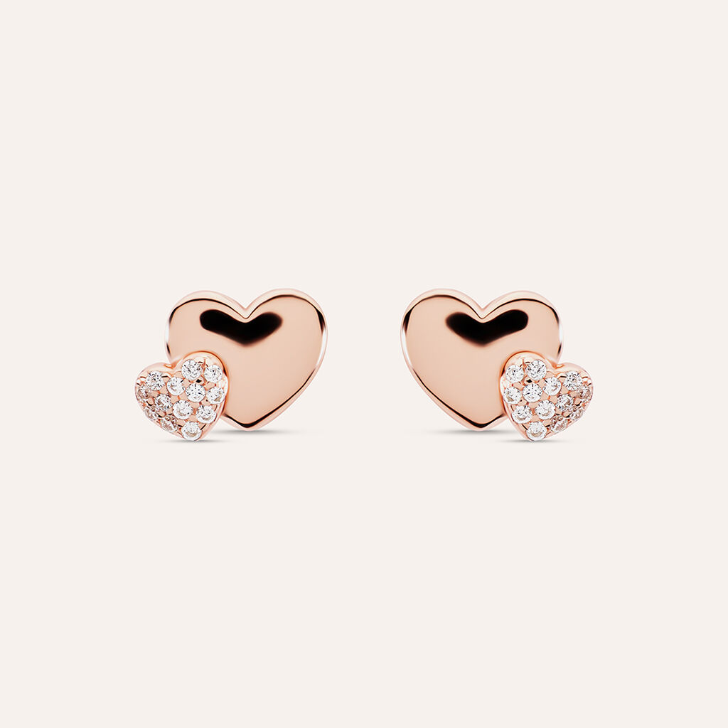 Orecchini Lobo Silver Moments Argento Rosa Cubic Zirconia - Orecchini a Lobo Donna | Stroili