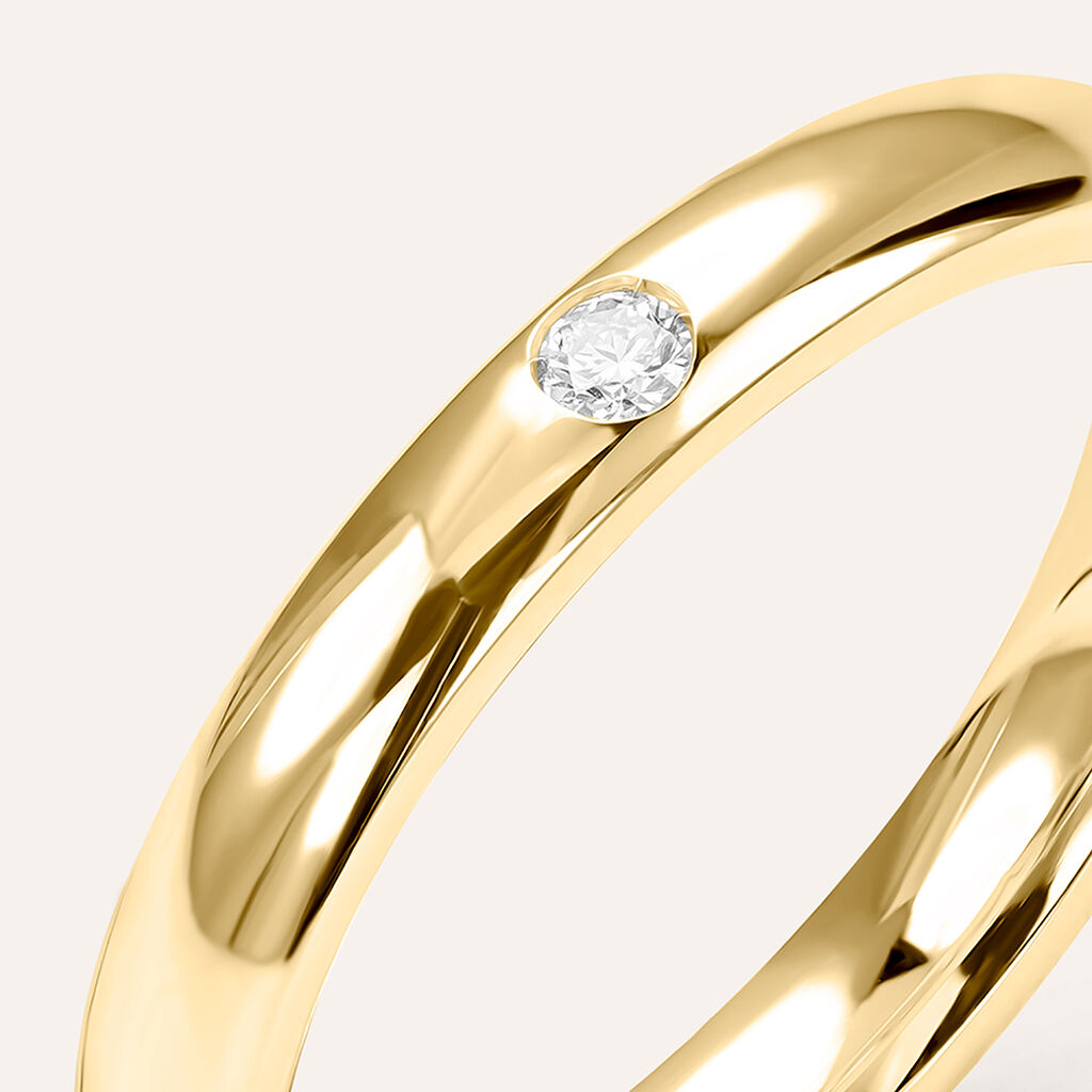 Fede Comoda 3 mm Oro Giallo Diamante