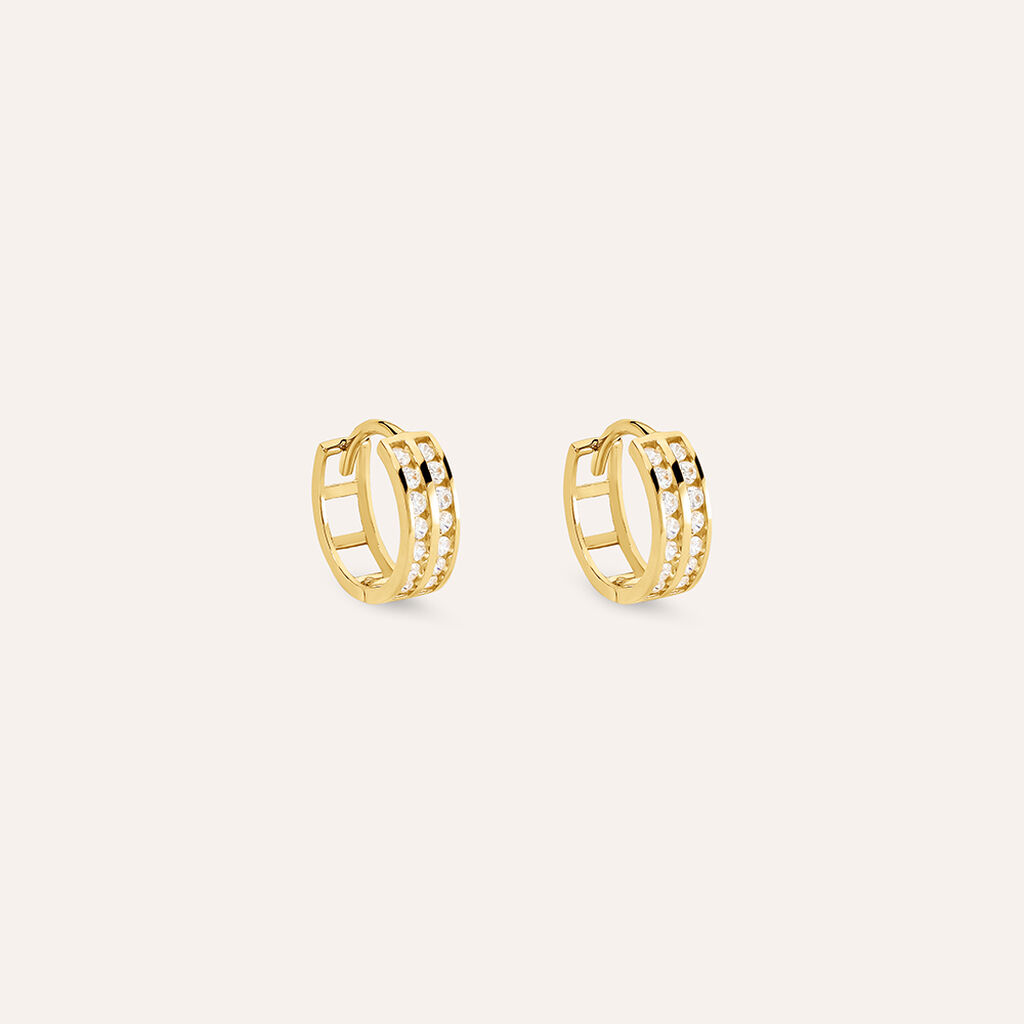 Orecchini A Cerchio Toujours Oro Giallo Cubic Zirconia - Orecchini a Cerchio Donna | Stroili