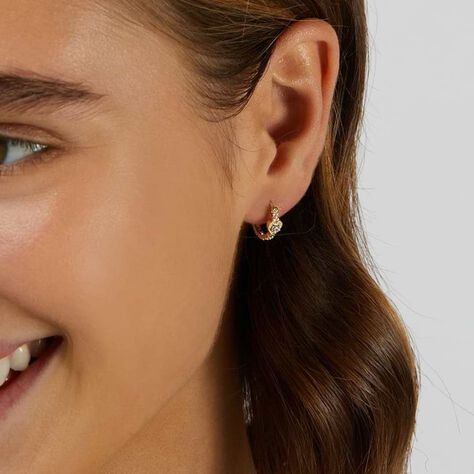Orecchini A Cerchio Claire Oro Giallo Cubic Zirconia - Orecchini a Cerchio Donna | Stroili