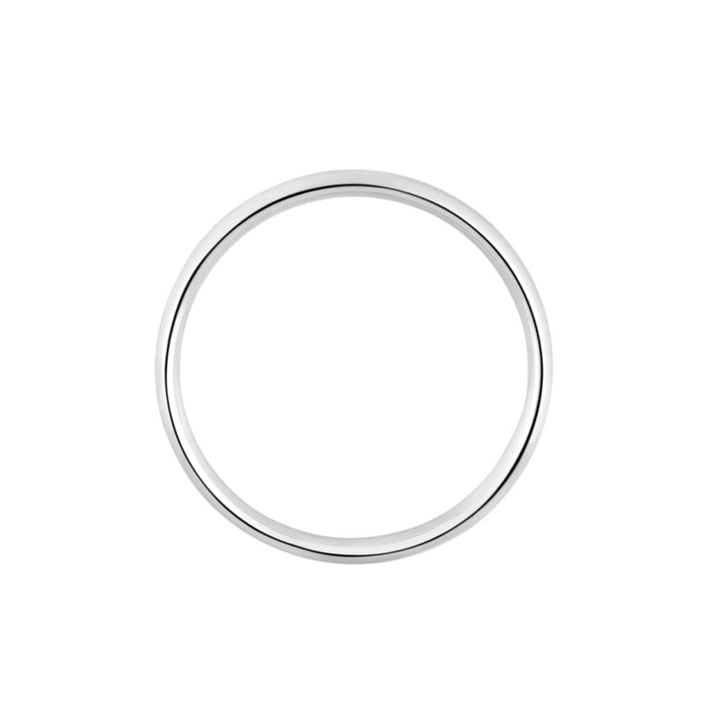 Fede Comoda Leggera 2.5 mm Oro Bianco - Anelli con Incisione Unisex | Stroili