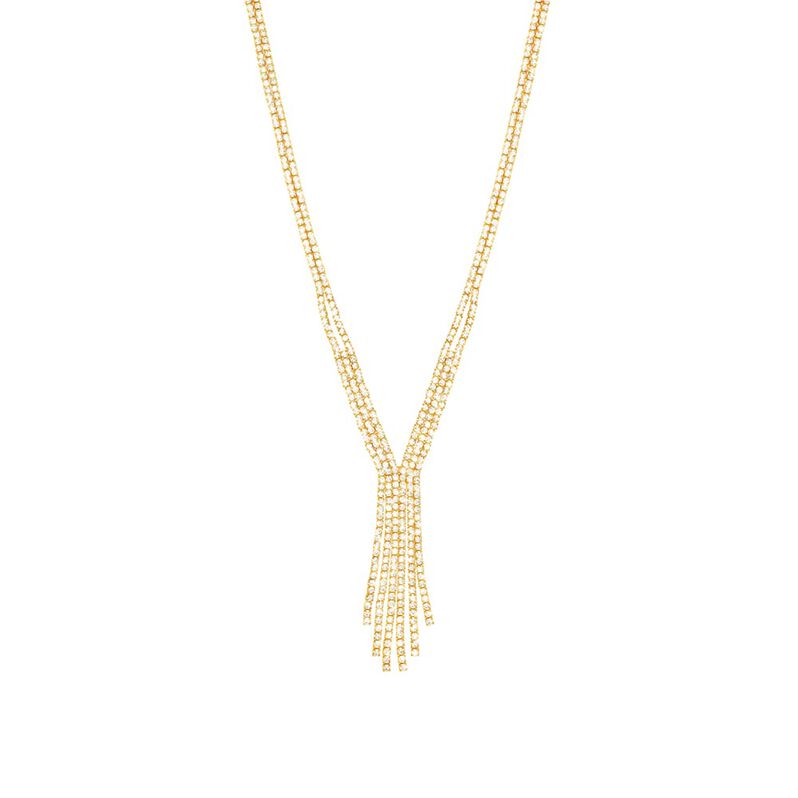 Collana in metallo dorato con multifili con strass - Collane Donna | Stroili