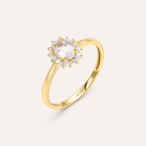Anello Solitario Amélie Oro Giallo Quarzo Cubic Zirconia - Anelli con Pietre Donna | Stroili