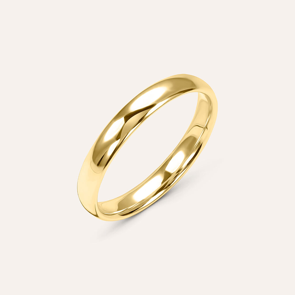 Fede Comoda Leggera 3 mm Oro Giallo