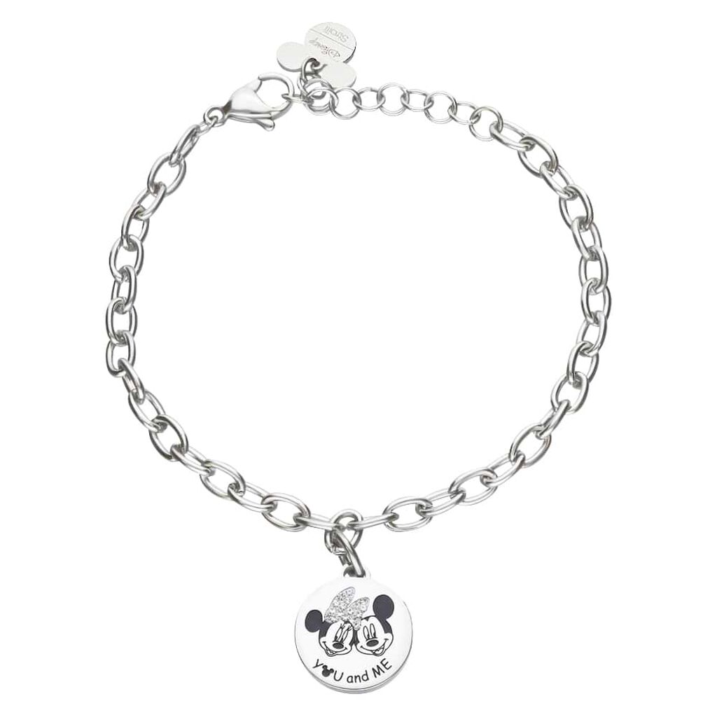 Bracciale Lady Message Acciaio Disney e Cristalli