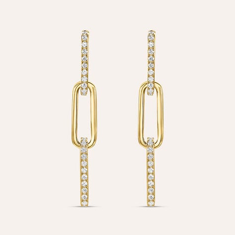 Orecchini Pendenti Diamade Glam Oro Giallo Diamante Lab-Grown - Orecchini a Lobo Donna | Stroili