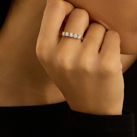 Anello Riviere Diamotion Oro Bianco Diamante - Anelli Riviere Donna | Stroili