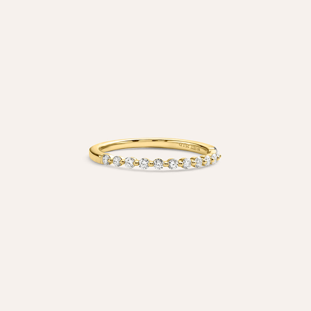 Anello Semi-eternity Diamade Glam Oro Giallo Diamante Lab-Grown - Anelli con Pietre Donna | Stroili