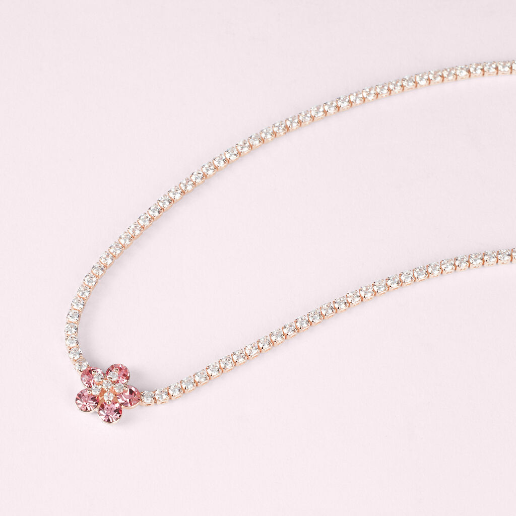 Collana Romantic Shine Ottone Rosa Cristallo - Collane Donna | Stroili
