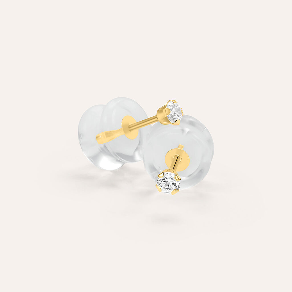 Orecchini Lobo Punto Luce Bon Ton Oro Giallo Cubic Zirconia - Orecchini a Lobo Donna | Stroili