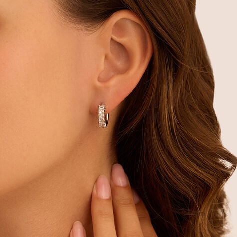 Orecchini A Cerchio Aura Acciaio Cubic Zirconia - Orecchini a Cerchio Donna | Stroili