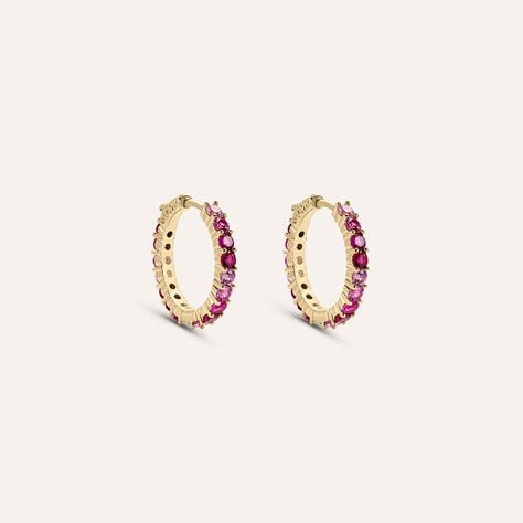 Orecchini A Cerchio Golden Dream Placcato Oro Giallo Cubic Zirconia - Orecchini a Cerchio Donna | Stroili