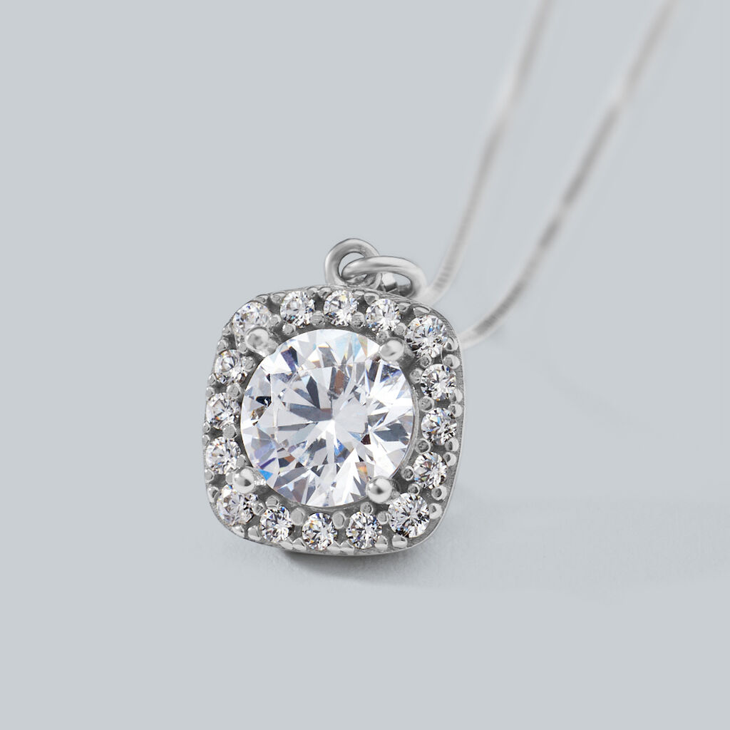 Collana Punto Luce Claire Oro Bianco Cubic Zirconia - Collane Punto Luce Donna | Stroili
