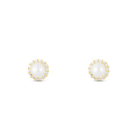 Orecchini Lobo Bon Ton Oro Giallo Perla D'Acqua Dolce - Orecchini a Lobo Donna | Stroili