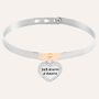 Bangle Sunrise Acciaio Bicolore Bianco / Rosa Cristallo