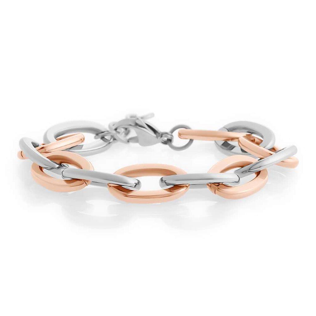 Bracciale Lady Code Acciaio Bicolore Bianco / Rosa - Bracciali Donna | Stroili