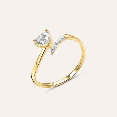 Anello Solitario Claire Oro Giallo Cubic Zirconia - Anelli con Pietre Donna | Stroili