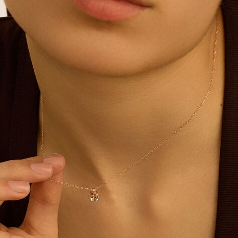 Collana Punto Luce Jasmine Oro Rosa Morganite Diamante - Collane Punto Luce Donna | Stroili