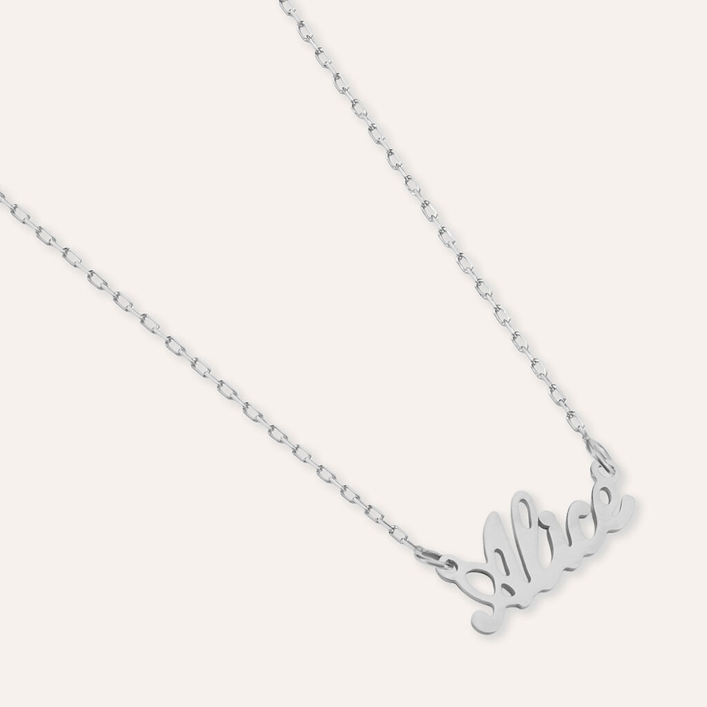 Collana Alice Gold Names Oro Bianco