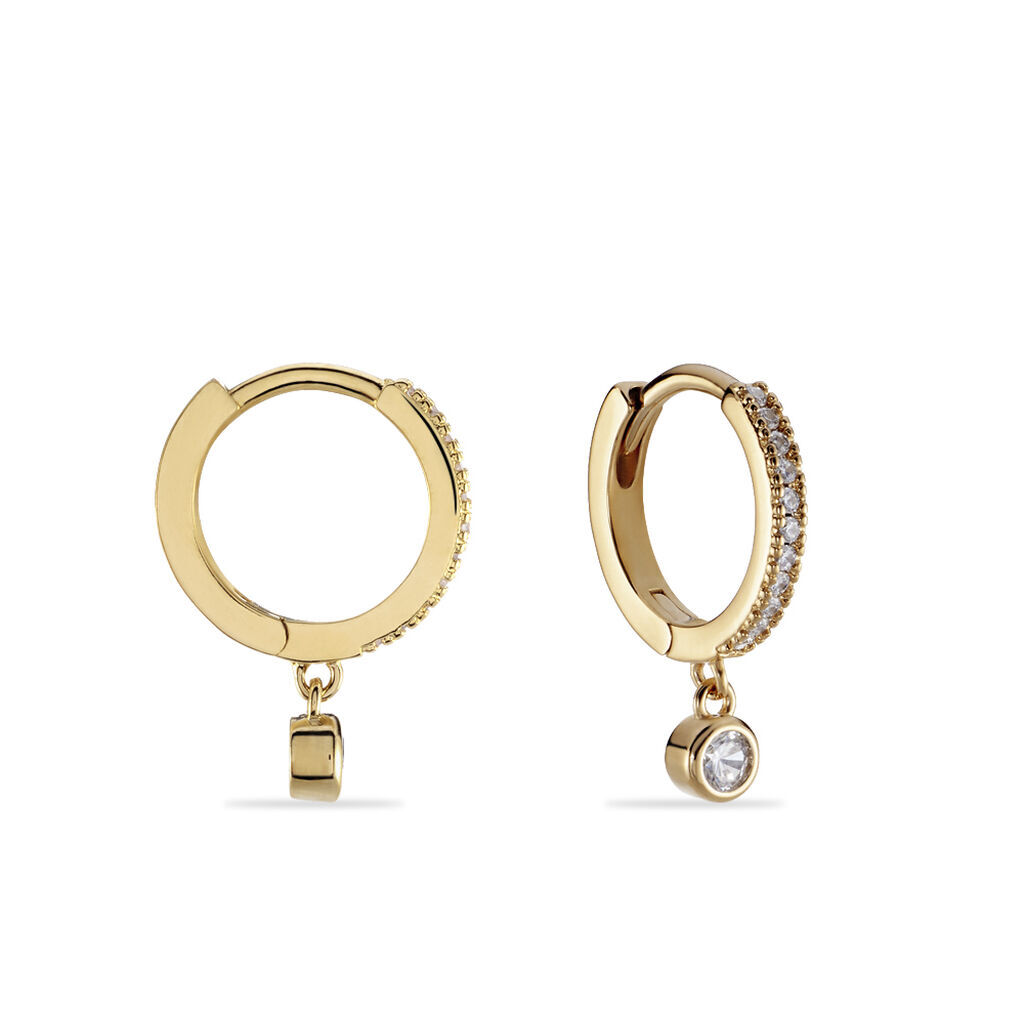 Orecchini A Cerchio Golden Dream Placcato Oro Giallo Cubic Zirconia - Orecchini a Cerchio Donna | Stroili
