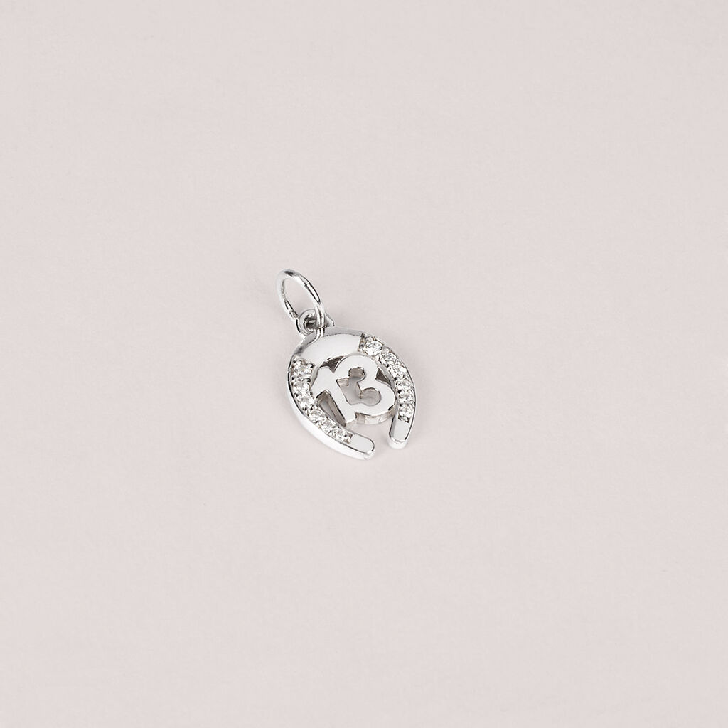 Pendente Saluti&Baci Ferro di Cavallo Love Beats Argento Rodiato Cubic Zirconia - Ciondoli Donna | Stroili
