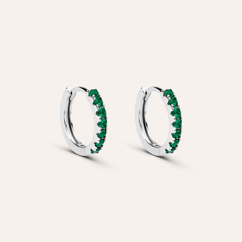 Orecchini A Cerchio Silver Rainbow Argento Rodiato Cubic Zirconia - Orecchini a Cerchio Donna | Stroili