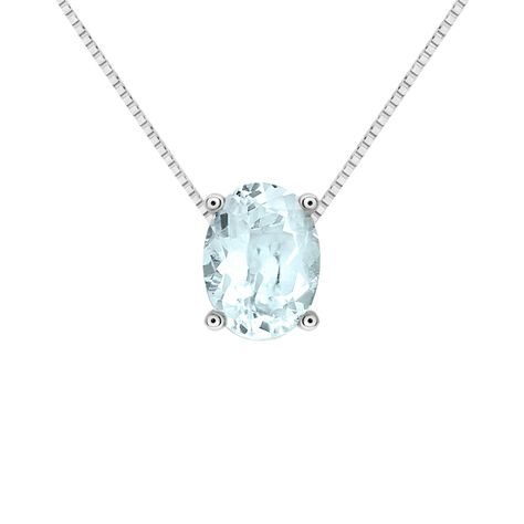 Collana Punto Luce Acquamarina Oro Bianco Acquamarina - Collane Punto Luce Donna | Stroili