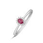 Anello Solitario Charlotte Oro Bianco Rubino Diamante
