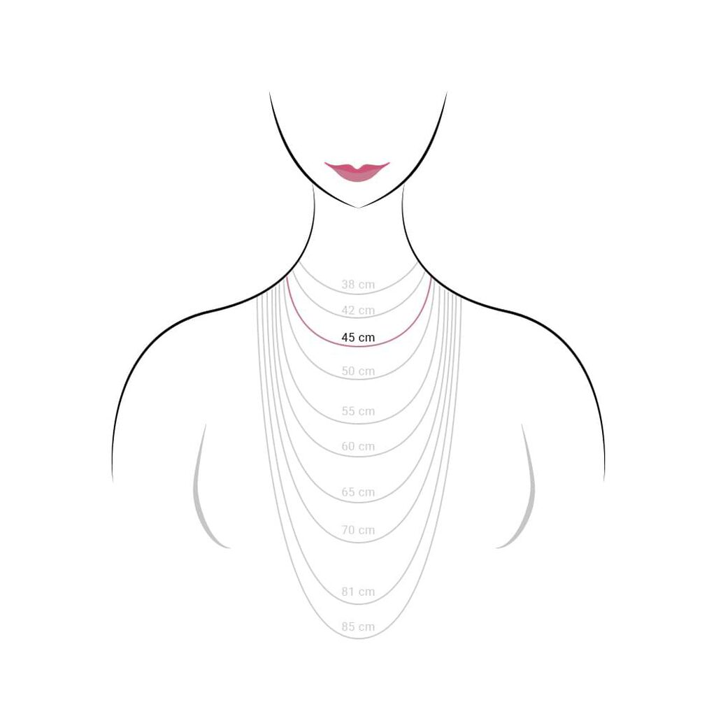 Collana con ciondolo a goccia in argento rodiato e zirconi bianchi e neri - Collane Donna | Stroili
