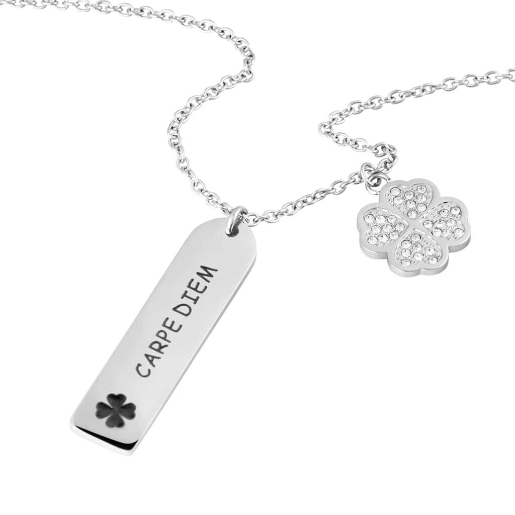 Collana Lady Message Acciaio Cristallo - Collane Donna | Stroili