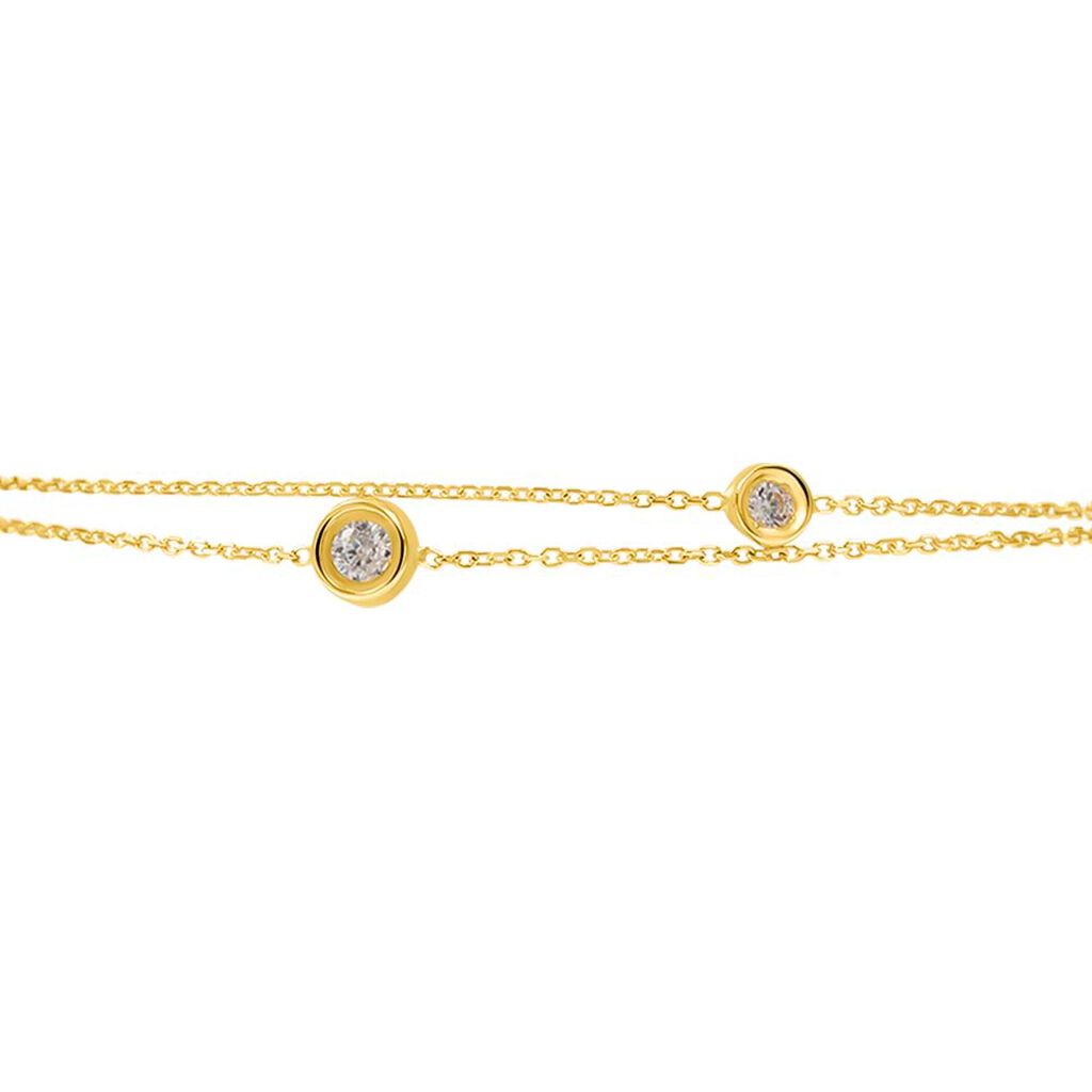Bracciale Doppio Punto Luce Claire Oro Giallo Cubic Zirconia - Bracciali Amicizia Donna | Stroili