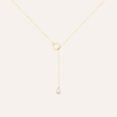 Collana Gabrielle Oro Giallo Perla D'Acqua Dolce - Collane Donna | Stroili